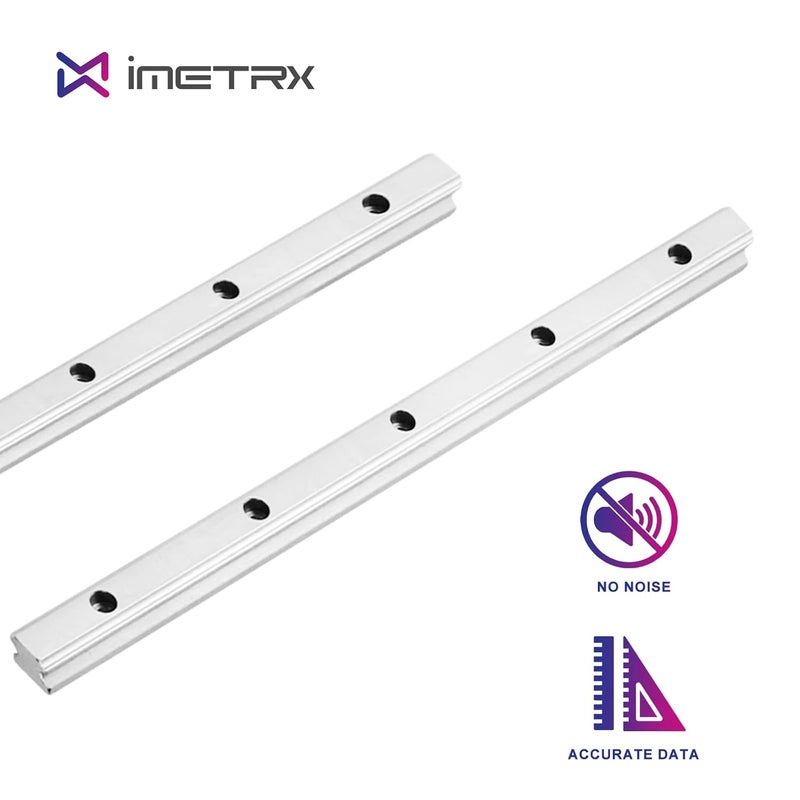 iMetrx HGR20 Linear Guide Rail Kit - 2 Pcs 200mm Rails + 4 Pcs HGH20CA Bearing Blocks High Precision, Anti-Rust for 3D Printers, CNC Routers, Lathes & DIY Automated Machines - Image 2